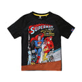 Black - Front - Superman Boys Raglan T-Shirt