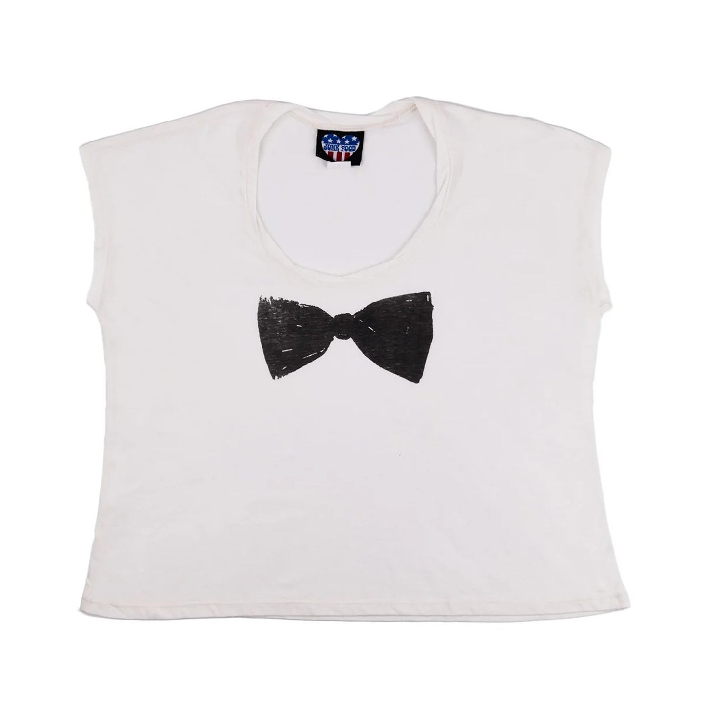 Black - Front - Womens-Ladies Bow T-Shirt