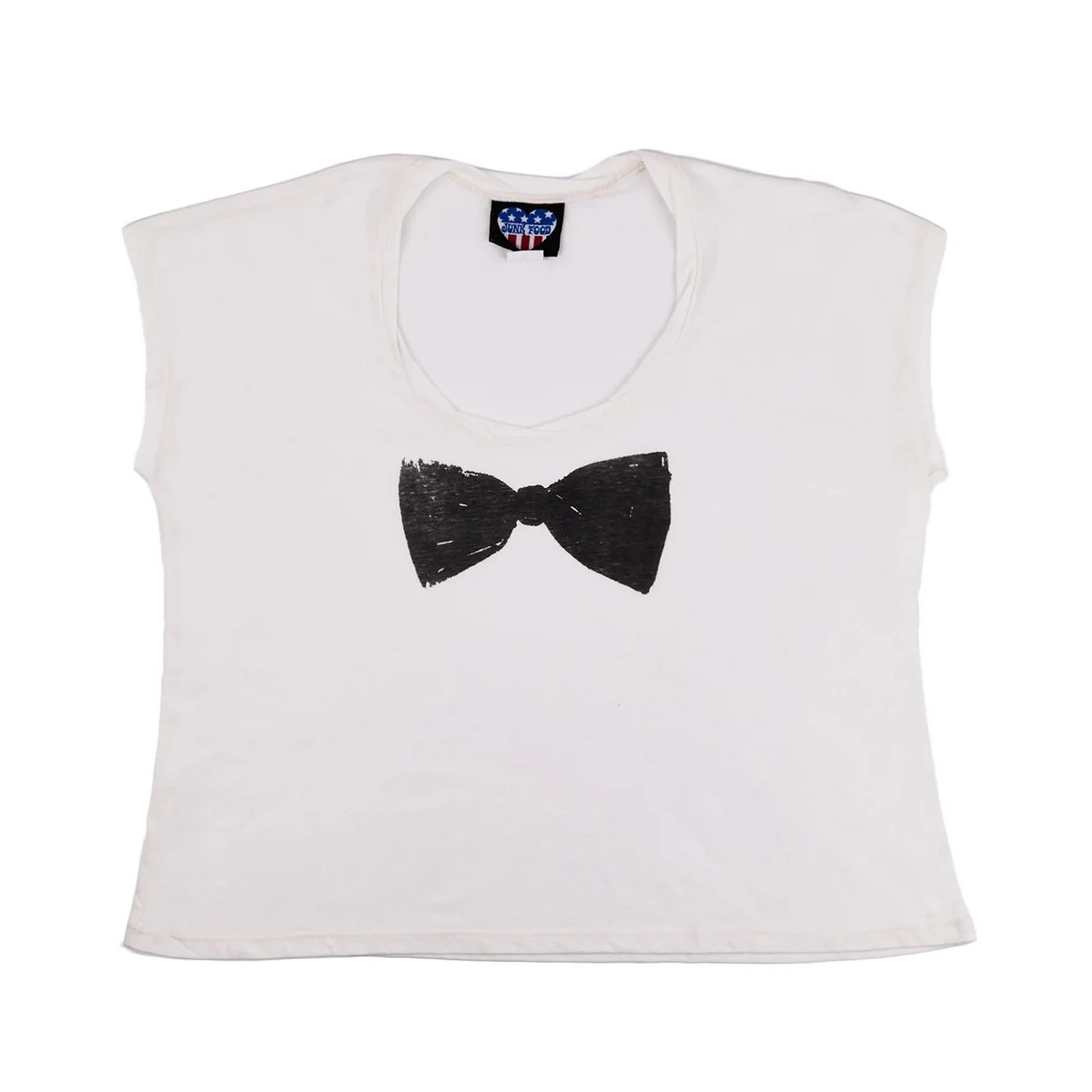 Black - Front - Womens-Ladies Bow T-Shirt