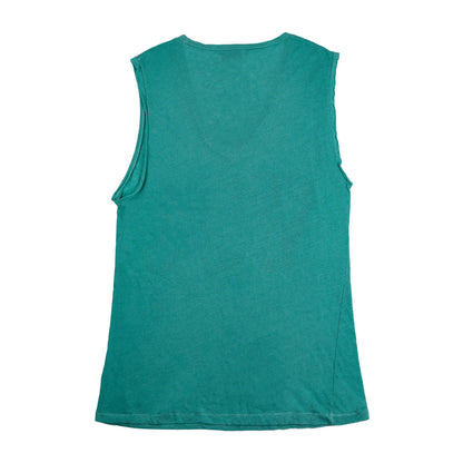 Turquoise - Back - YO! Womens-Ladies Vest Top