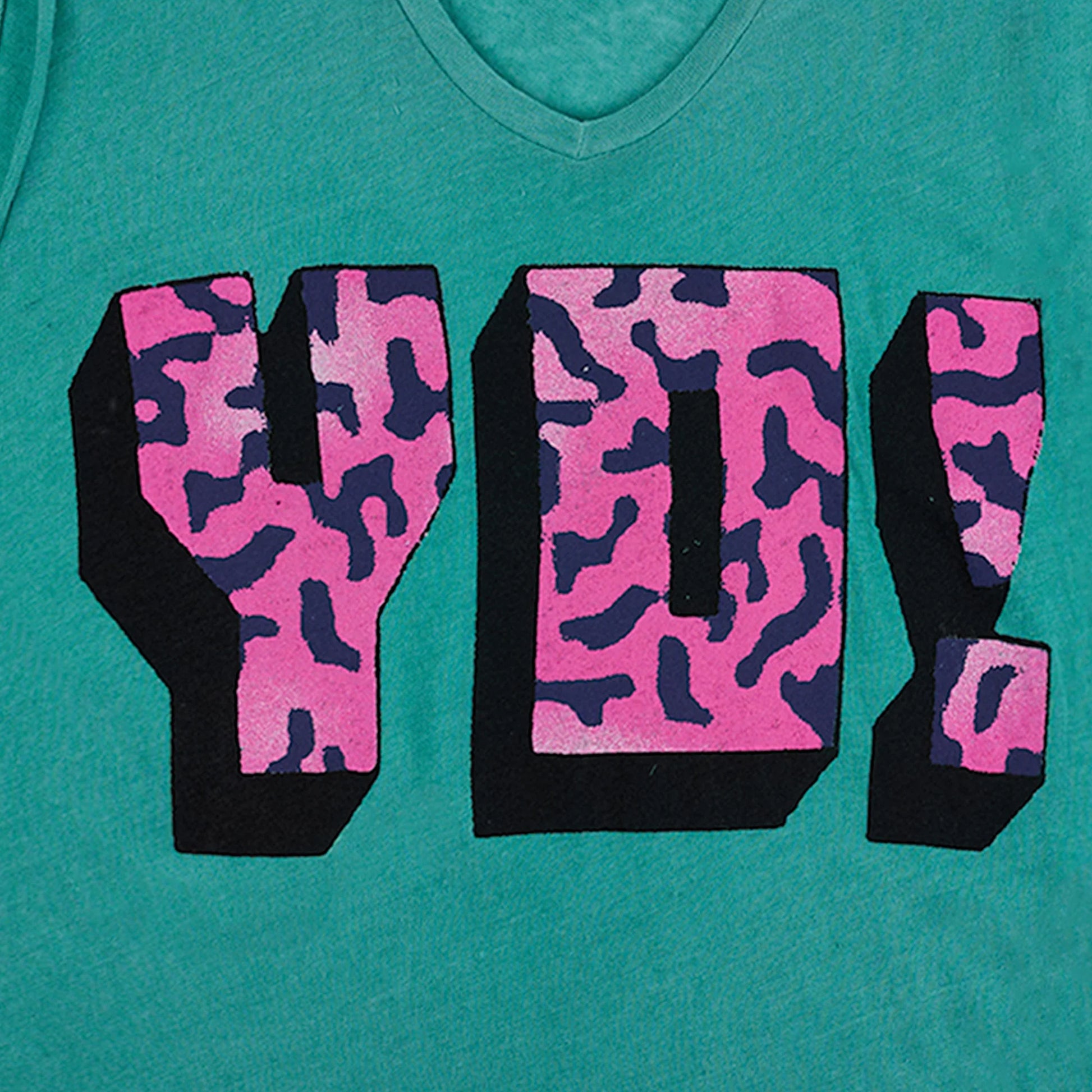 Turquoise - Side - YO! Womens-Ladies Vest Top