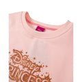 Pink - Side - Disney Princess Girls Logo Glitter Casual Dress