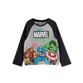 Black - Back - Marvel Avengers Boys Printed Long Pyjama Set