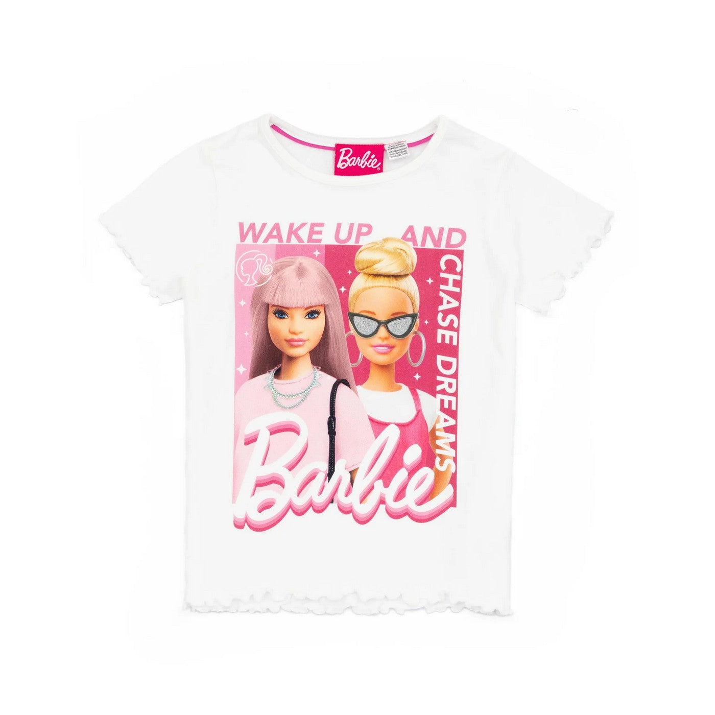 Pink-White - Back - Barbie Girls Characters Short Pyjama Set