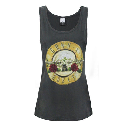 Charcoal - Front - Amplified Womens-Ladies Drum Guns N Roses Relaxed Fit Tank Top