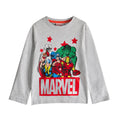 Black-Grey - Side - Marvel Avengers Boys Printed Long Pyjama Set