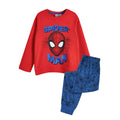 Blue-Red - Front - Spider-Man Boys Printed Long Pyjama Set