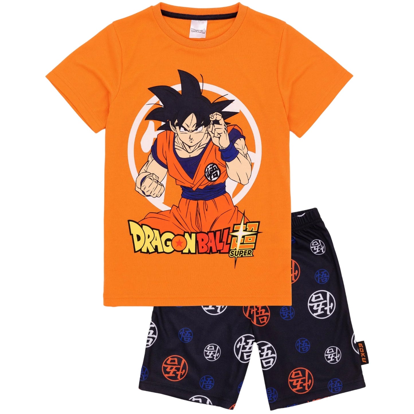 Orange - Front - Dragon Ball Z Boys Goku Short Pyjama Set