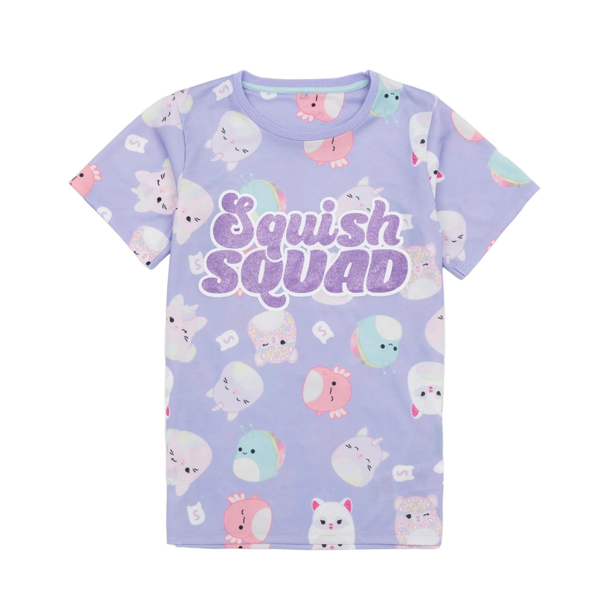 Purple - Side - Squishmallows Childrens-Kids Pyjama Set