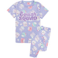 Purple - Front - Squishmallows Childrens-Kids Pyjama Set
