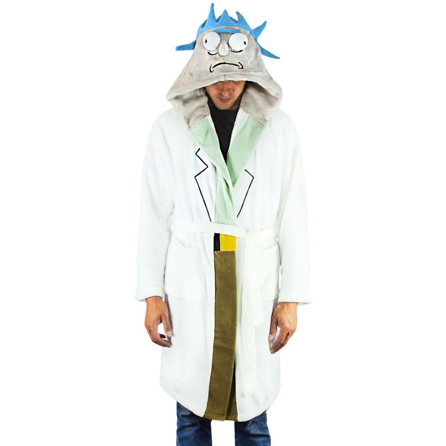 White - Front - Rick And Morty Mens Rick Dressing Gown