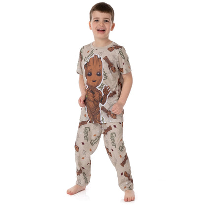 Brown - Lifestyle - Guardians Of The Galaxy Boys I Am Groot All-Over Print Pyjama Set