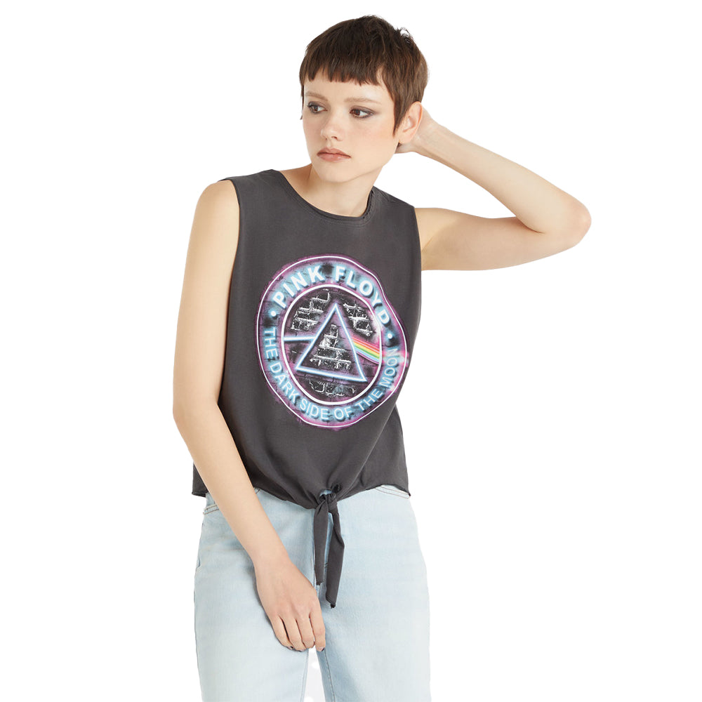 Black - Lifestyle - Amplified Womens-Ladies Pink Floyd Sleeveless T-Shirt