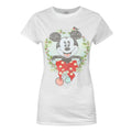 White - Front - Disney Womens-Ladies Mickey Mouse Christmas T-Shirt
