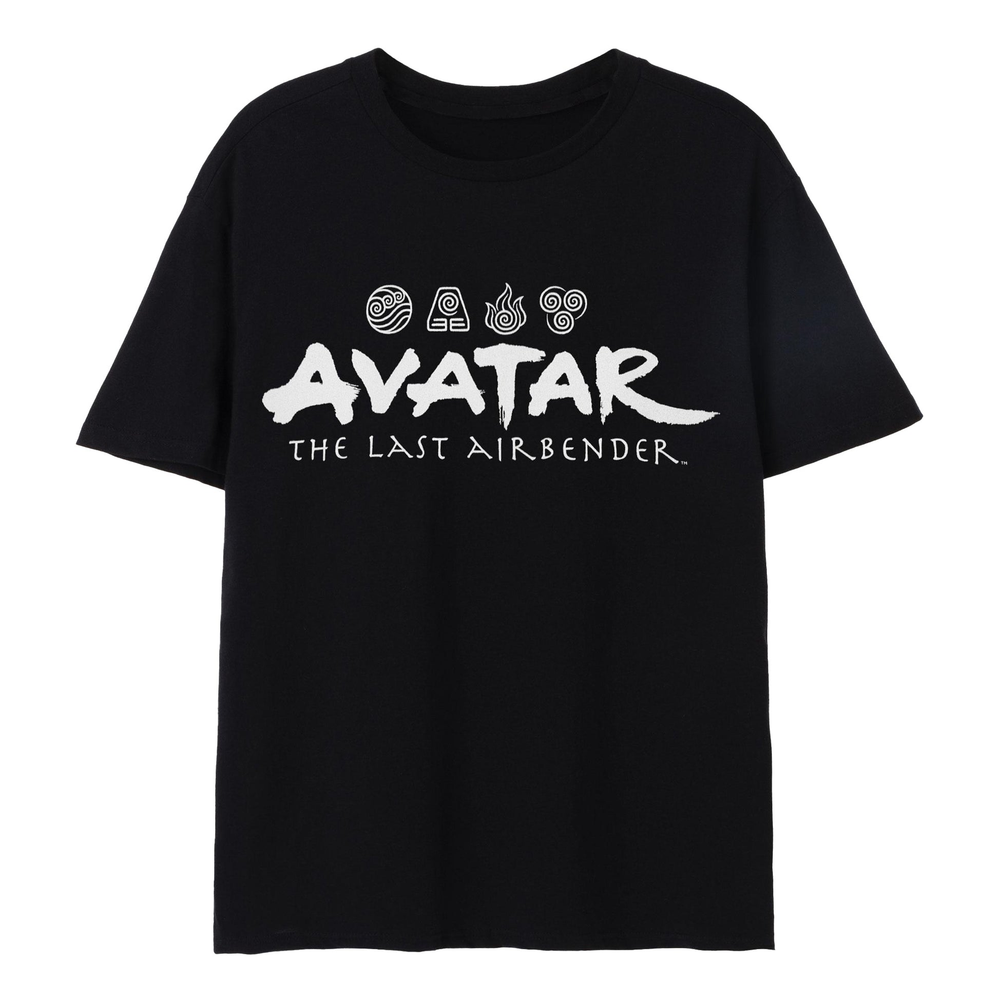 Black - Front - Avatar: The Last Airbender Mens Element Logo T-Shirt