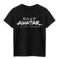 Black - Front - Avatar: The Last Airbender Childrens-Kids Elements Logo T-Shirt