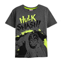 Black-Grey - Lifestyle - Marvel Boys Smash Logo T-Shirt (Pack of 2)