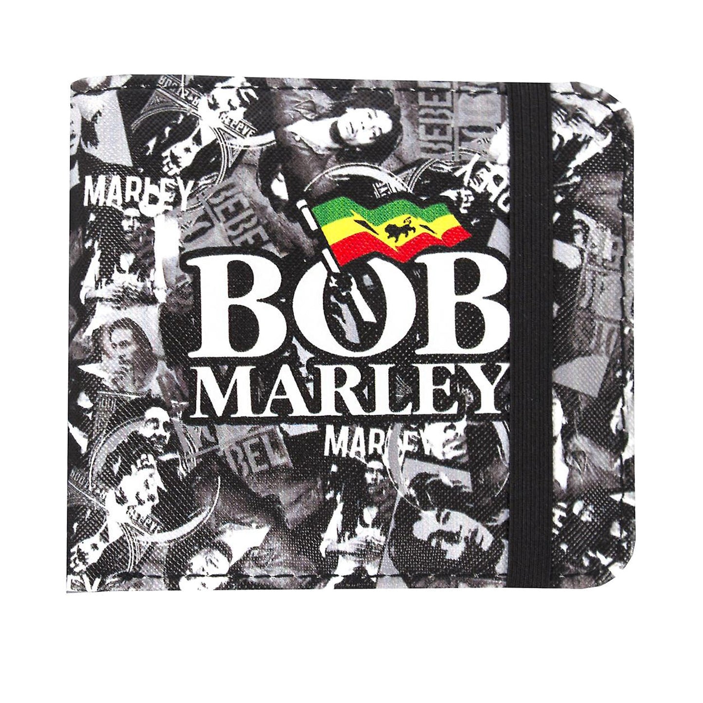 Black-White-Grey - Front - RockSax Collage Bob Marley Wallet
