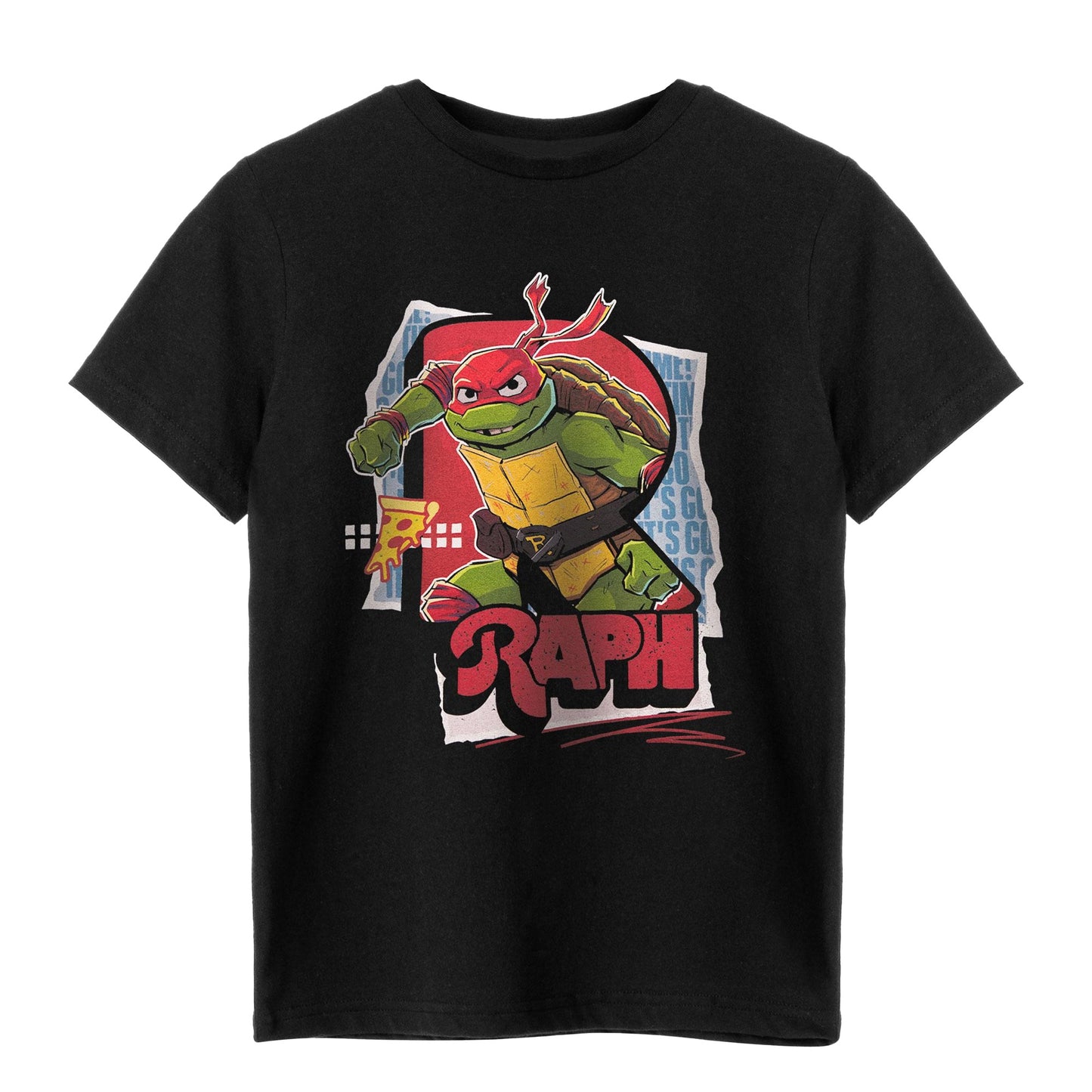 Black - Front - Teenage Mutant Ninja Turtles Boys Raphael Short-Sleeved T-Shirt