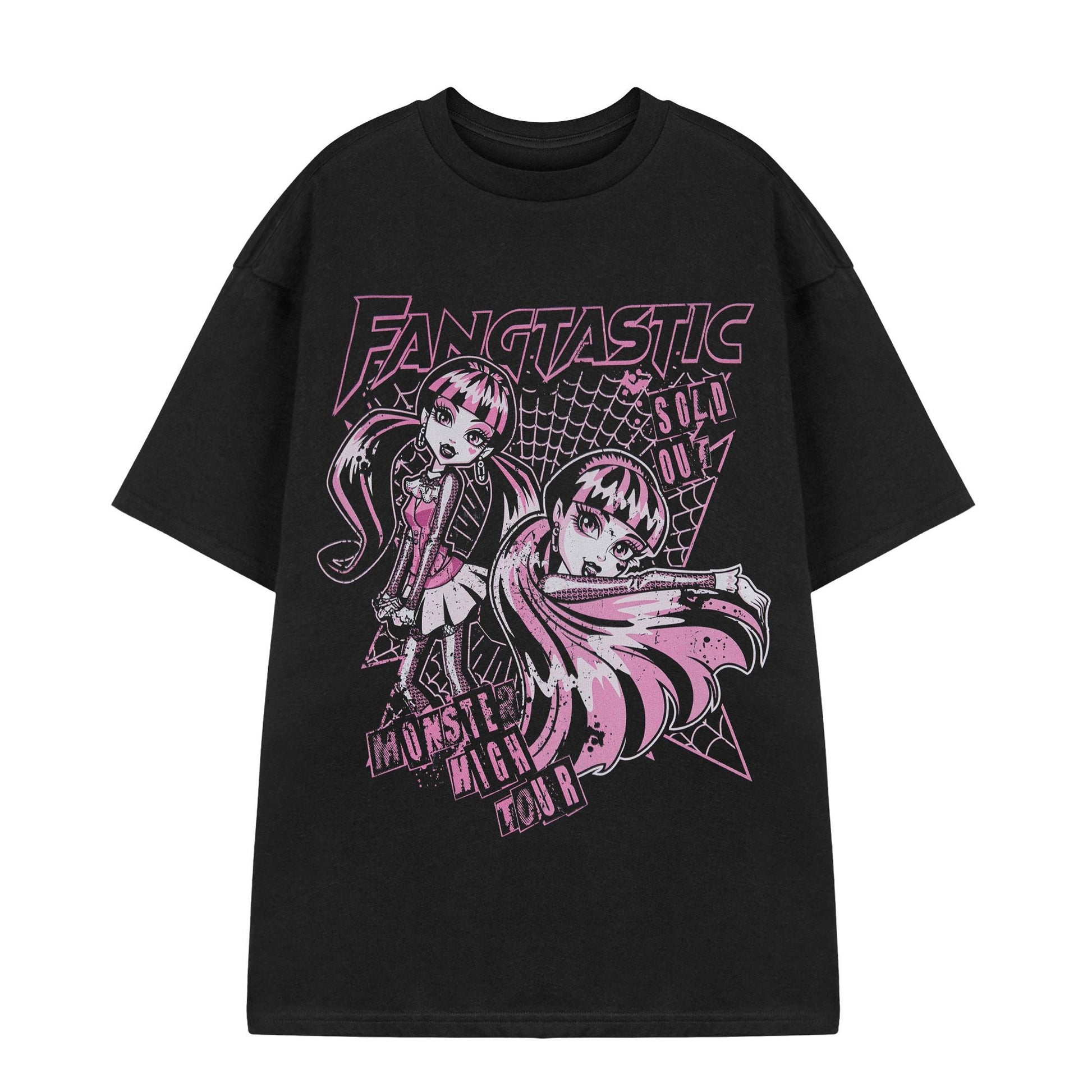 Black - Front - Monster High Womens-Ladies Fangtastic Draculaura Short-Sleeved T-Shirt