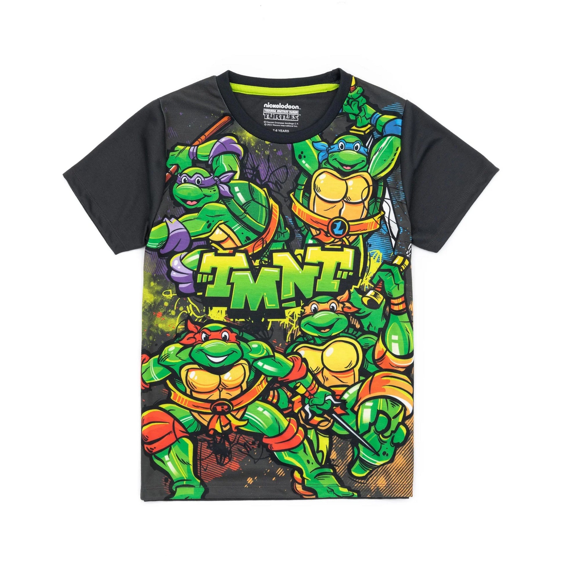Green - Back - Teenage Mutant Ninja Turtles Boys Turtle Short Pyjama Set