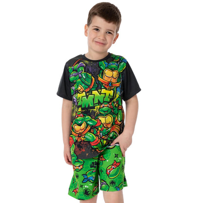 Green - Lifestyle - Teenage Mutant Ninja Turtles Boys Turtle Short Pyjama Set