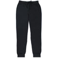 Black - Front - Mens Plain Cuffed Ankle Lounge Pants