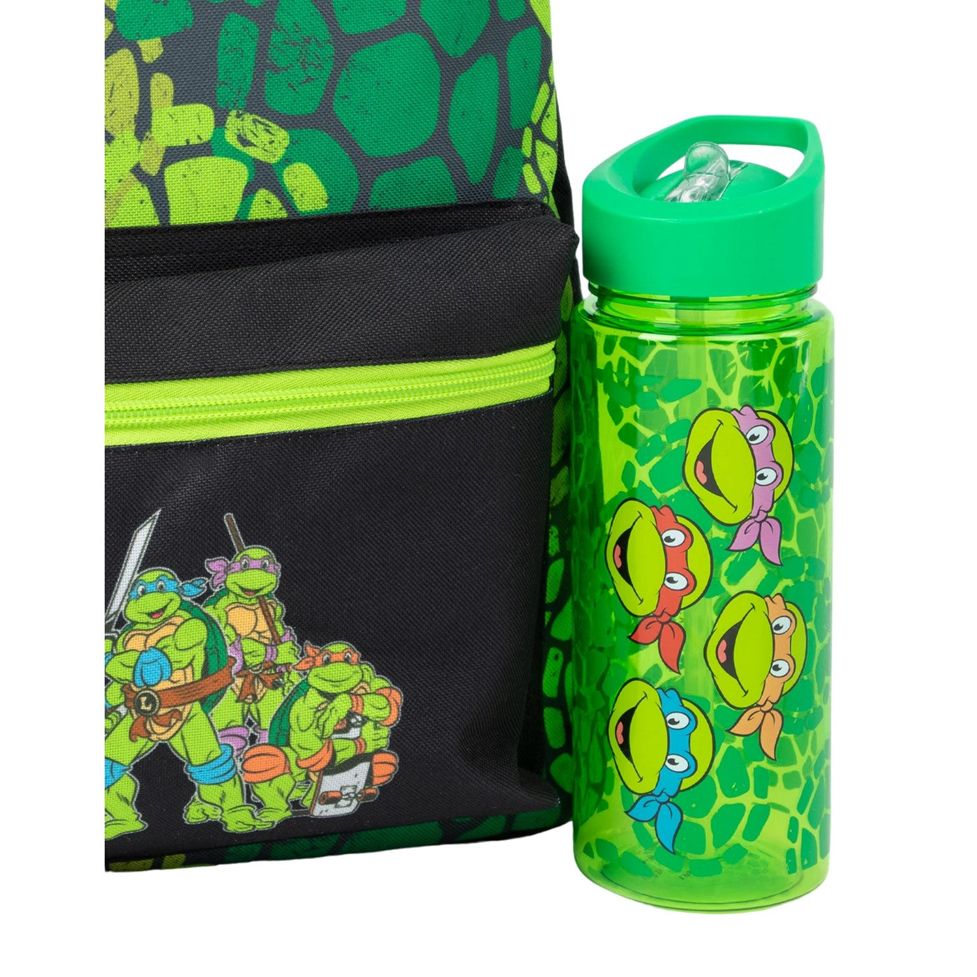 Black-Green - Close up - Teenage Mutant Ninja Turtles Backpack Set (Pack Of 4)