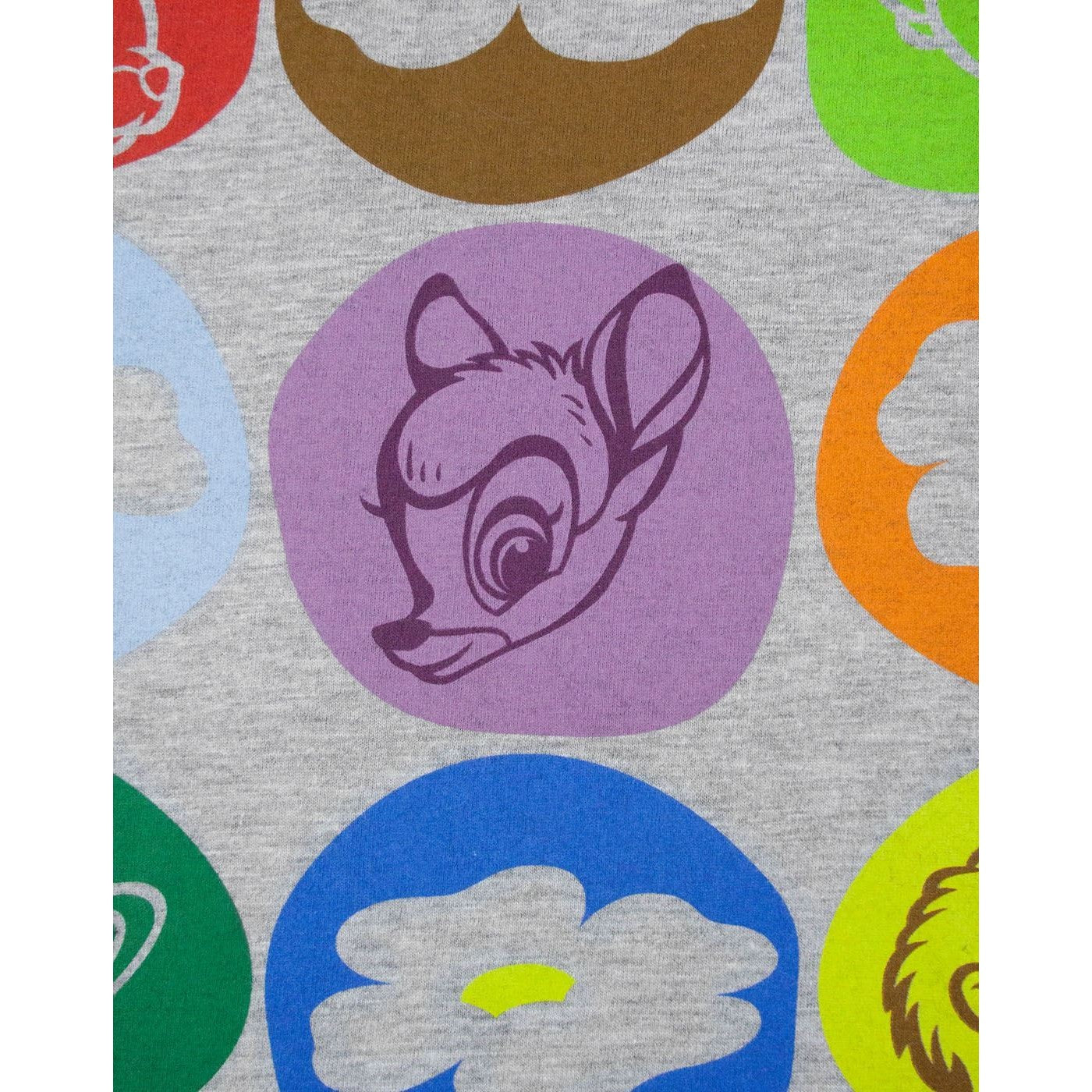 Grey - Back - Bambi Womens-Ladies Motif T-Shirt