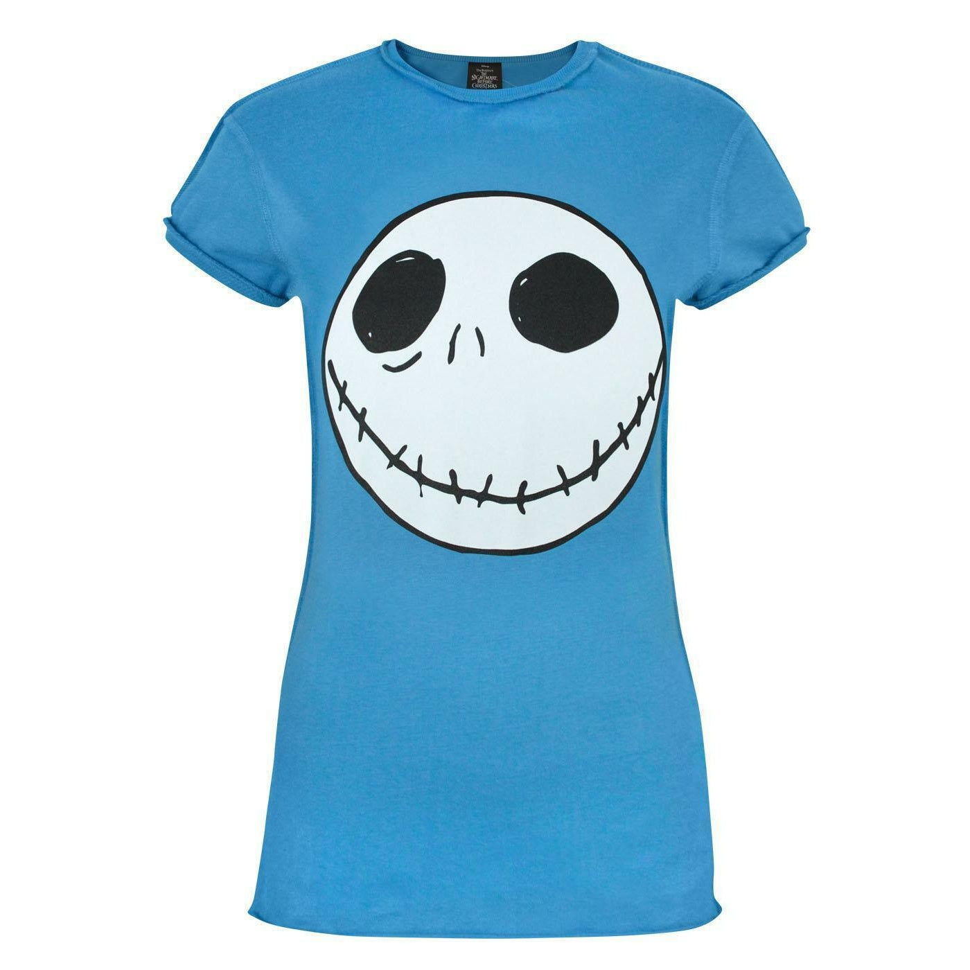 Blue - Front - Nightmare Before Christmas Womens-Ladies Jack Skellington Reverse Seam T-Shirt