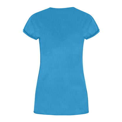 Blue - Back - Nightmare Before Christmas Womens-Ladies Jack Skellington Reverse Seam T-Shirt