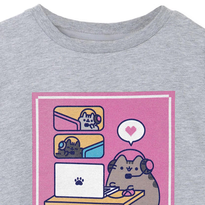 Grey Marl - Back - Pusheen Girls Weekend Plans Short-Sleeved T-Shirt
