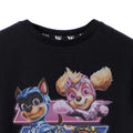 Black - Back - Paw Patrol: The Mighty Movie Childrens-Kids Logo T-Shirt