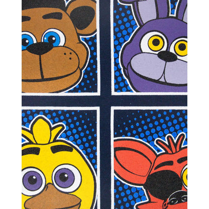 Blue - Back - Five Nights At Freddys Boys Panel Hoodie