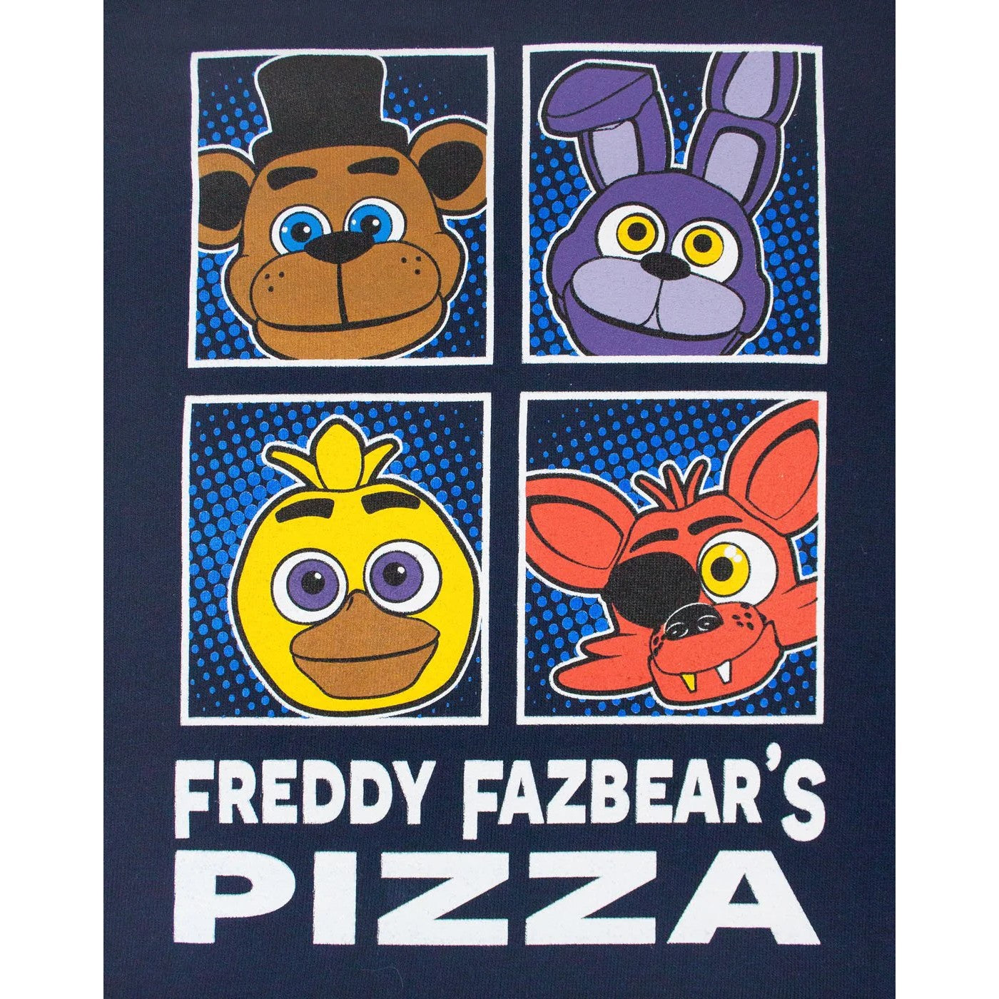 Blue - Side - Five Nights At Freddys Boys Panel Hoodie