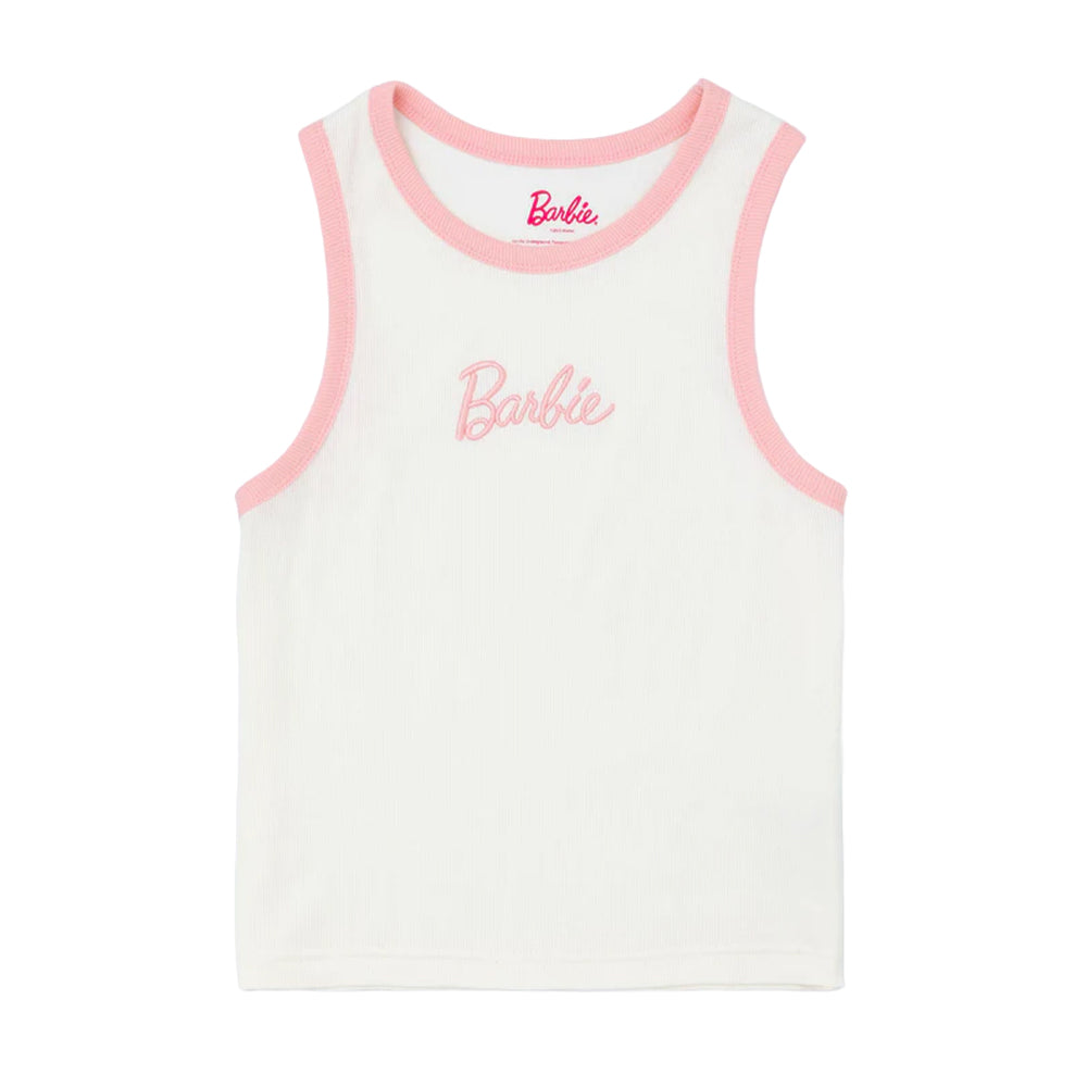 Pink-White - Back - Barbie Womens-Ladies Short Pyjama Set