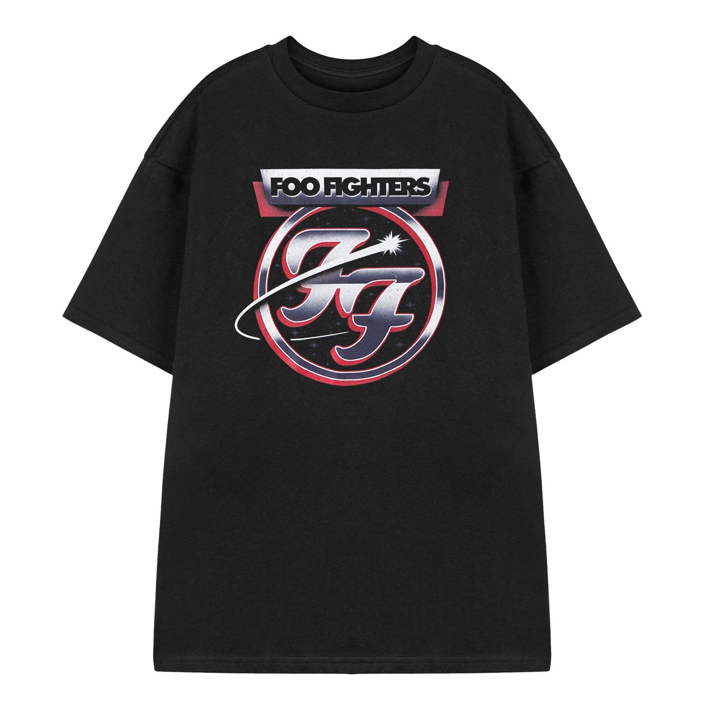 Black - Front - Foo Fighters Mens Chrome T-Shirt