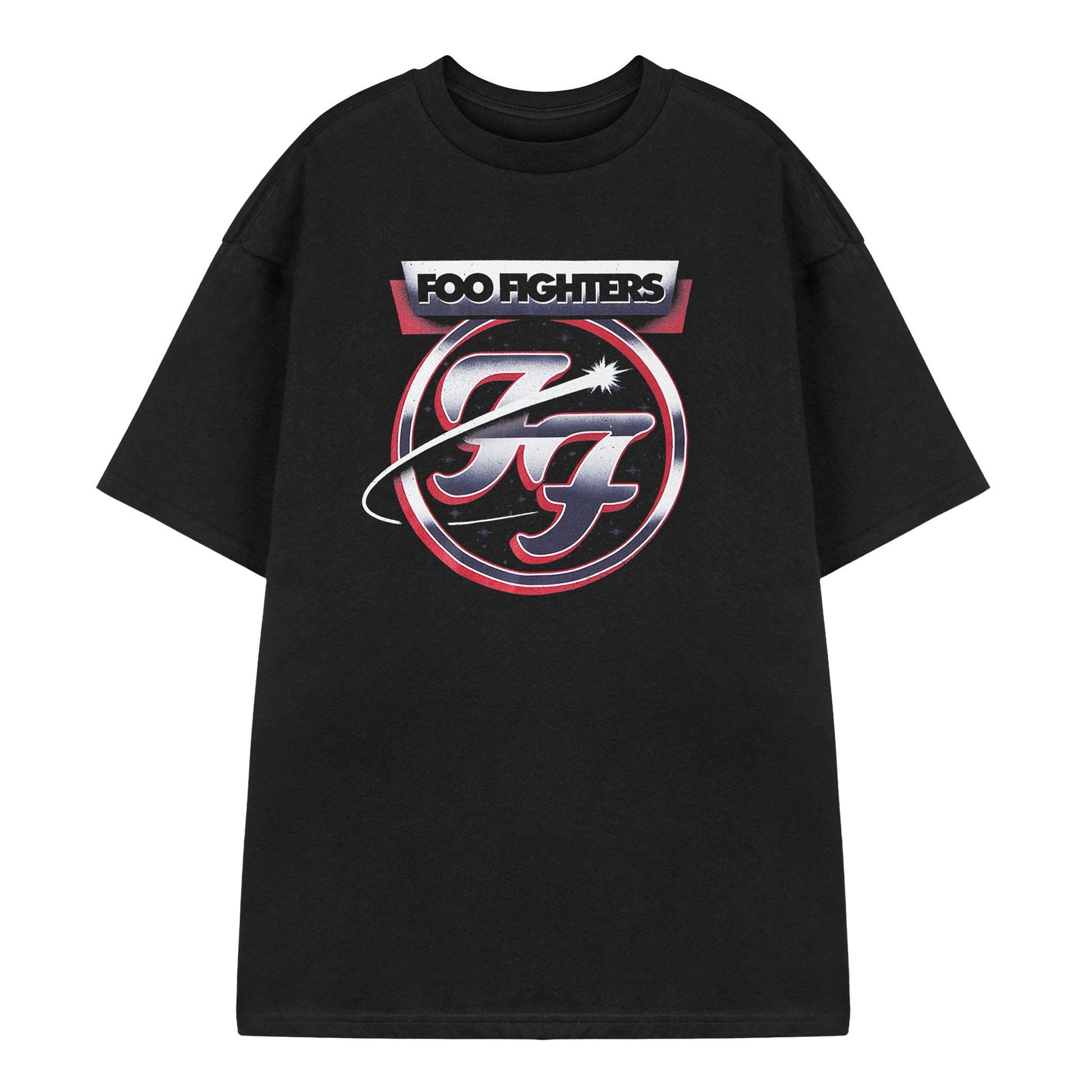 Black - Front - Foo Fighters Mens Chrome T-Shirt