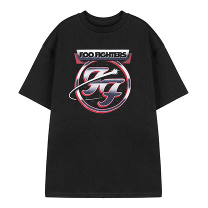Black - Front - Foo Fighters Mens Chrome T-Shirt