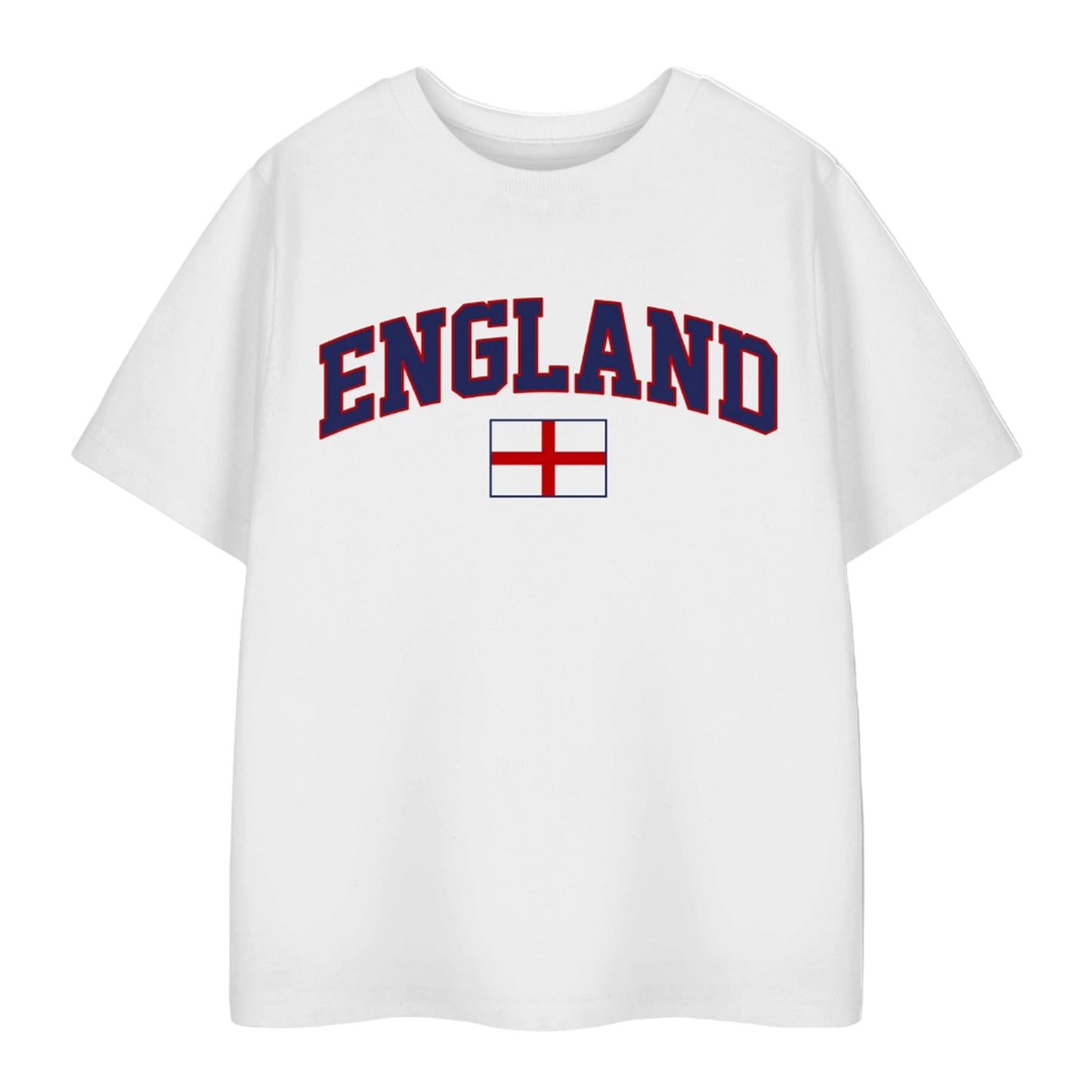 White - Front - Show Me The Merch Childrens-Kids England Flag T-Shirt