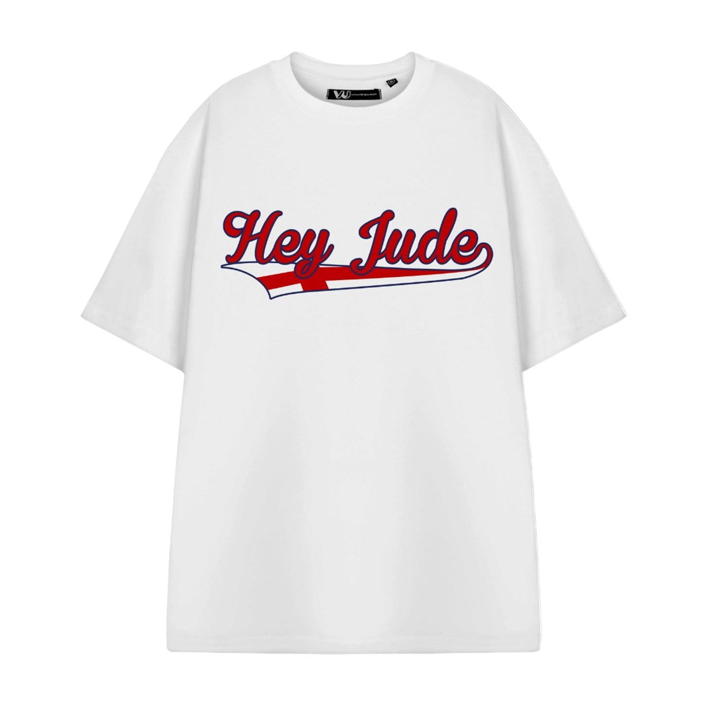 White - Front - Show Me The Merch Unisex Adult Hey Jude Short-Sleeved T-Shirt