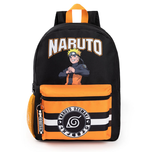Black-Orange - Front - Naruto: Shippuden Hokage Printed Backpack