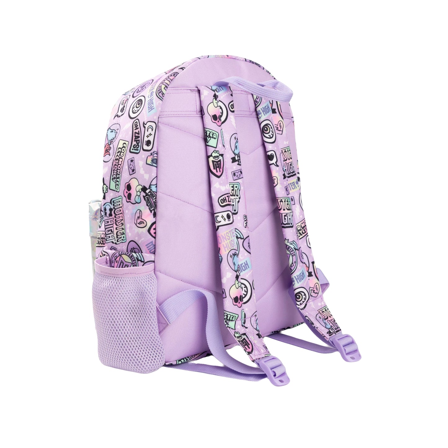 Purple-Silver - Back - Monster High Holographic Backpack