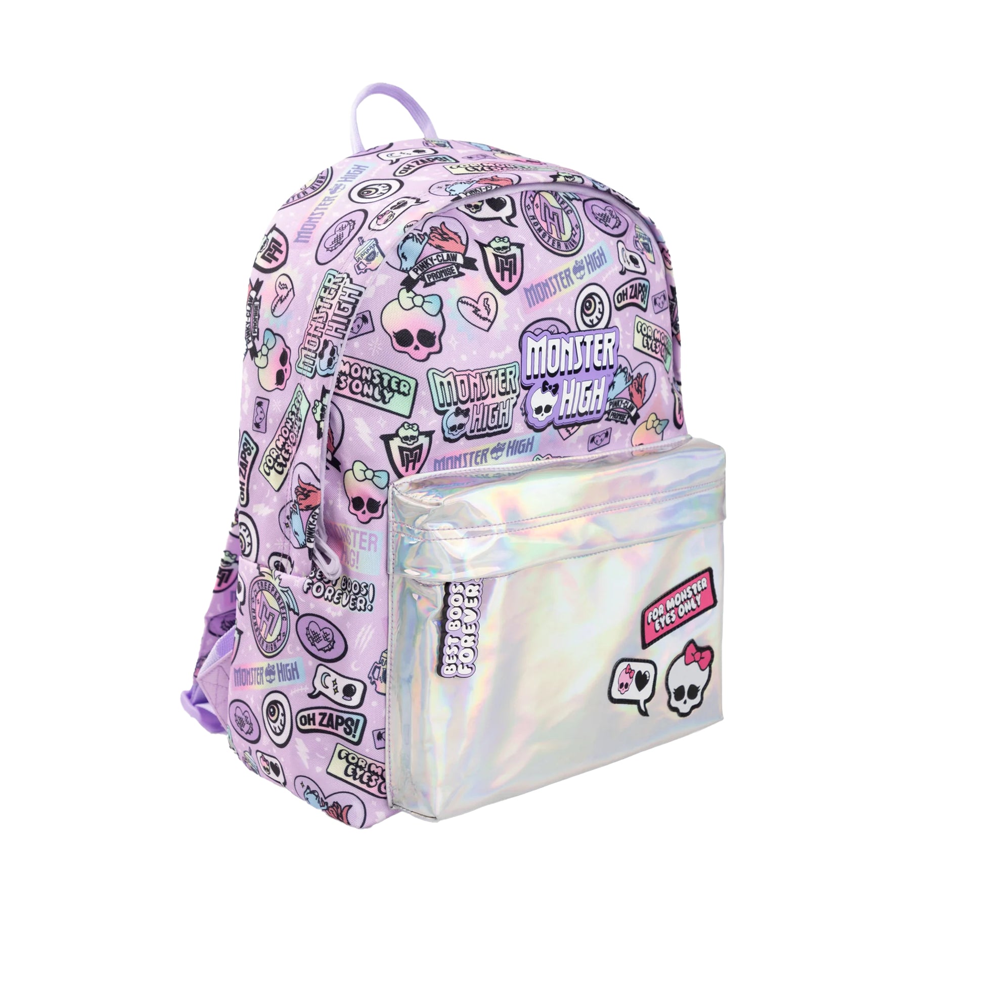 Purple-Silver - Side - Monster High Holographic Backpack