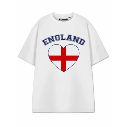 White - Front - Show Me The Merch Unisex Adult Heart T-Shirt