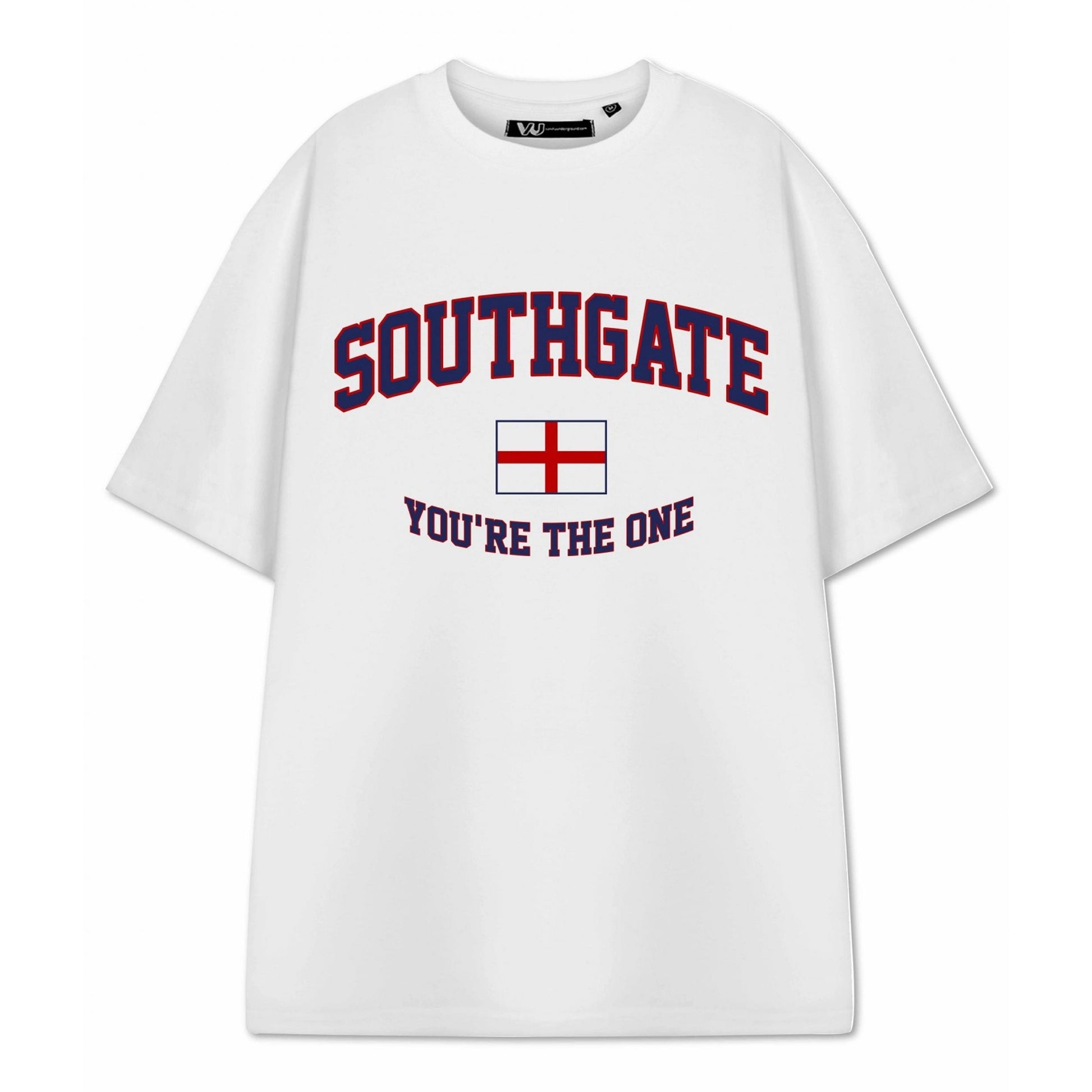 White - Front - Show Me The Merch Unisex Adult Southgate Short-Sleeved T-Shirt