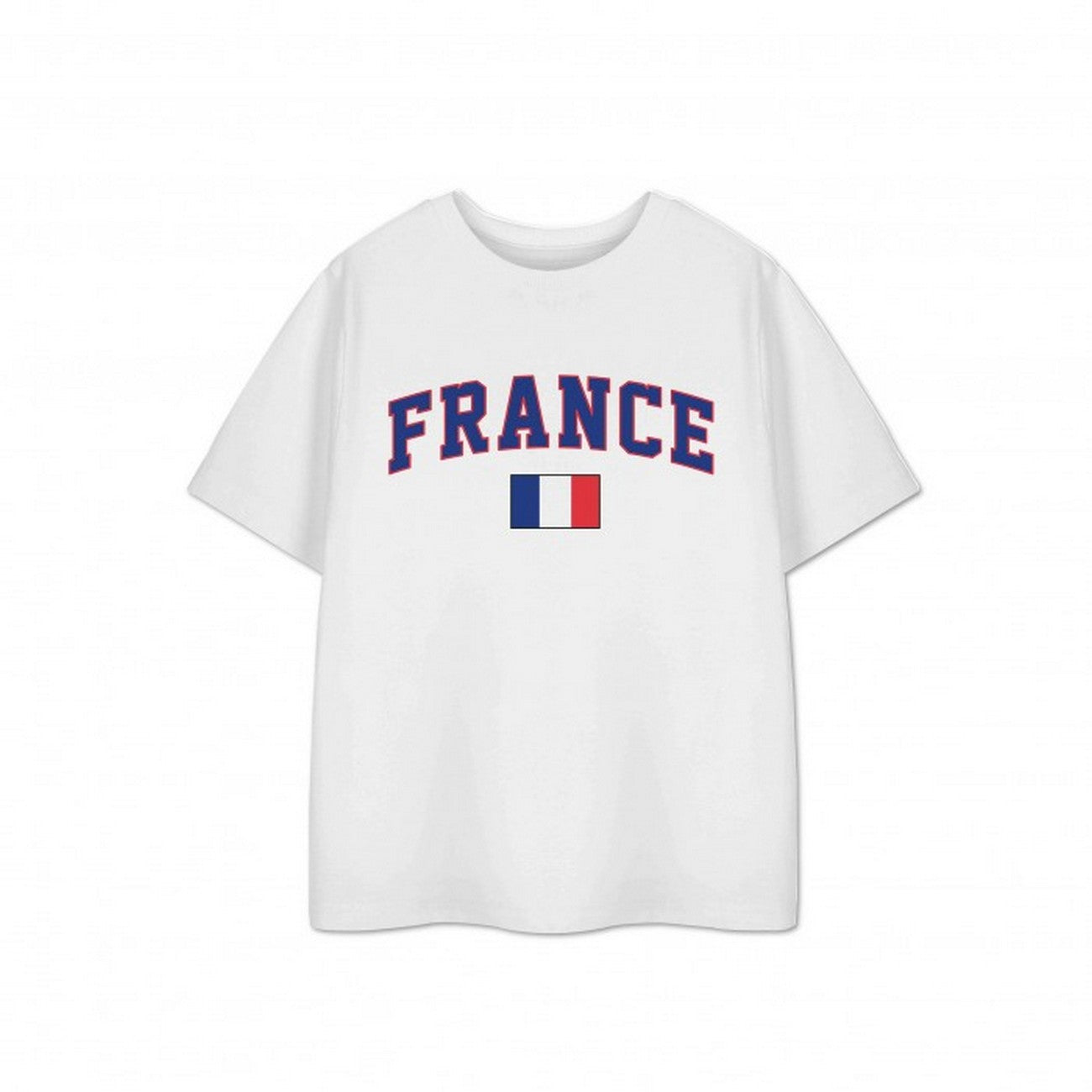 White - Back - Show Me The Merch Childrens-Kids France Short-Sleeved T-Shirt