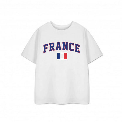 White - Back - Show Me The Merch Childrens-Kids France Short-Sleeved T-Shirt