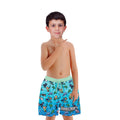 Blue - Pack Shot - Minecraft Boys Creeper Swim Shorts