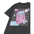 Charcoal - Pack Shot - Pusheen Womens-Ladies Gameboy Short-Sleeved T-Shirt